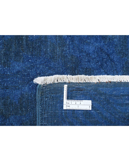 Overdye 9' 10" X 13' 9" Hand Knotted Wool Rug 9' 10" X 13' 9" (300 X 419) / Blue / Wool
