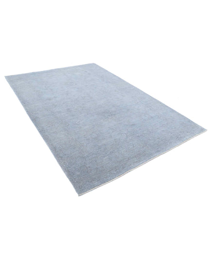 Overdye 6' 3" X 9' 8" Hand Knotted Wool Rug 6' 3" X 9' 8" (191 X 295) / Grey / Wool