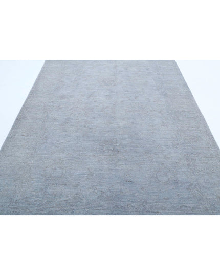 Overdye 6' 3" X 9' 8" Hand Knotted Wool Rug 6' 3" X 9' 8" (191 X 295) / Grey / Wool