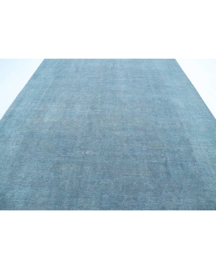 Overdye 8' 11" X 12' 6" Hand Knotted Wool Rug 8' 11" X 12' 6" (272 X 381) / Blue / Wool