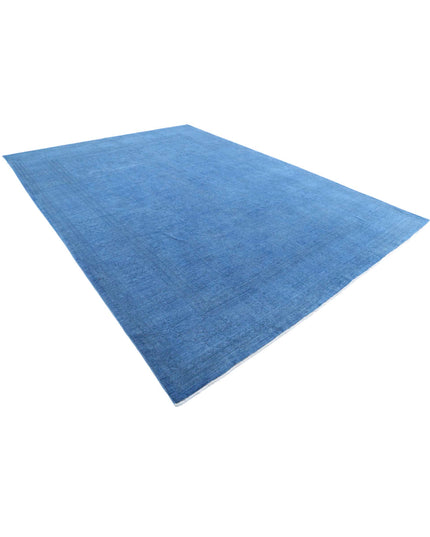 Overdye 9' 8" X 13' 7" Hand Knotted Wool Rug 9' 8" X 13' 7" (295 X 414) / Blue / Wool