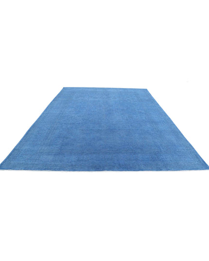 Overdye 9' 8" X 13' 7" Hand Knotted Wool Rug 9' 8" X 13' 7" (295 X 414) / Blue / Wool
