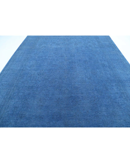 Overdye 9' 8" X 13' 7" Hand Knotted Wool Rug 9' 8" X 13' 7" (295 X 414) / Blue / Wool