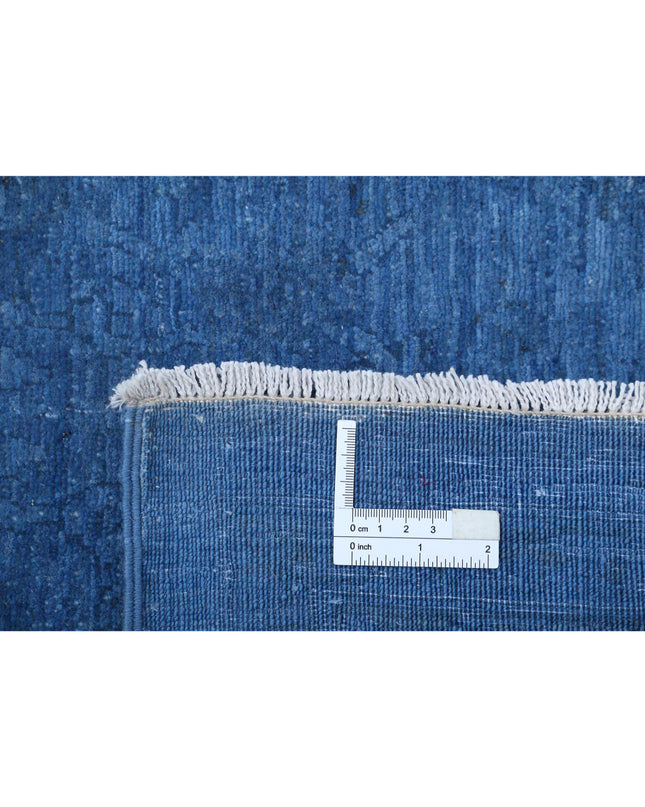 Overdye 9' 8" X 13' 7" Hand Knotted Wool Rug 9' 8" X 13' 7" (295 X 414) / Blue / Wool