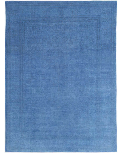 Overdye 9' 8" X 13' 7" Hand Knotted Wool Rug 9' 8" X 13' 7" (295 X 414) / Blue / Wool