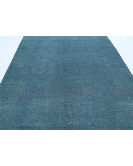 Overdye 6' 10" X 9' 10" Hand Knotted Wool Rug 6' 10" X 9' 10" (208 X 300) / Teal / Wool