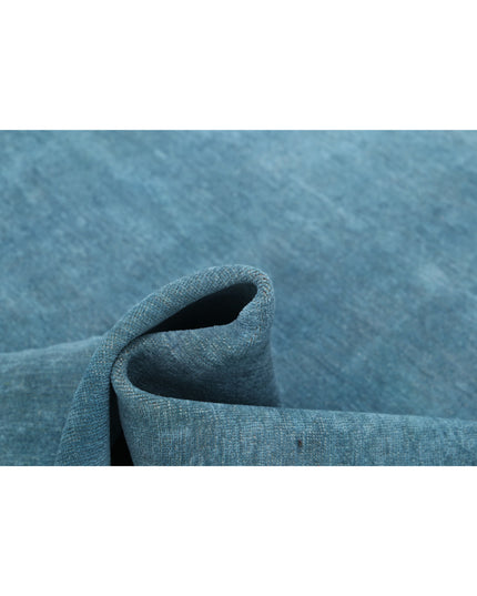 Overdye 6' 10" X 9' 10" Hand Knotted Wool Rug 6' 10" X 9' 10" (208 X 300) / Teal / Wool