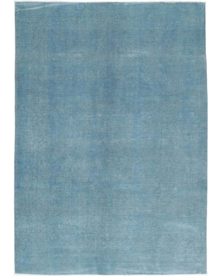 Overdye 6' 10" X 9' 10" Hand Knotted Wool Rug 6' 10" X 9' 10" (208 X 300) / Teal / Wool