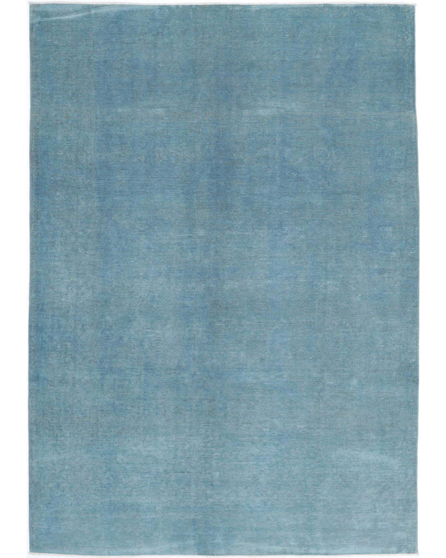 Overdye 6' 10" X 9' 10" Hand Knotted Wool Rug 6' 10" X 9' 10" (208 X 300) / Teal / Wool