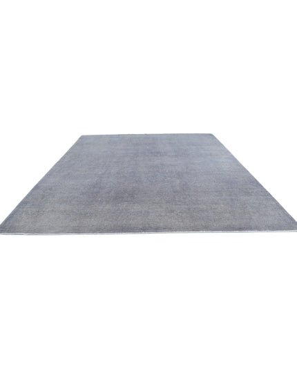 Overdye 11' 10" X 14' 3" Hand Knotted Wool Rug 11' 10" X 14' 3" (361 X 434) / Grey / Wool