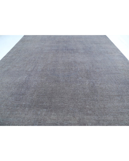 Overdye 11' 10" X 14' 3" Hand Knotted Wool Rug 11' 10" X 14' 3" (361 X 434) / Grey / Wool