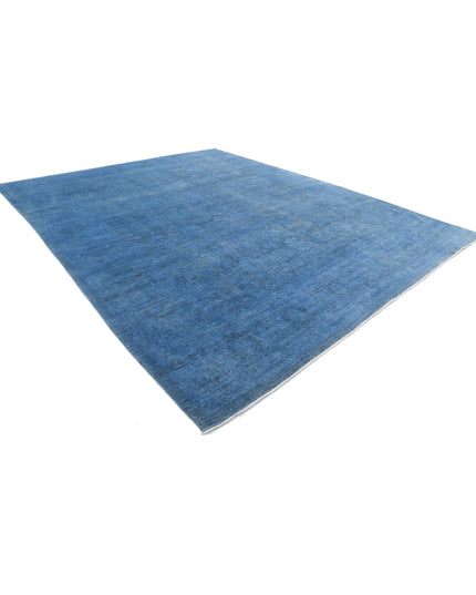 Overdye 11' 8" X 14' 7" Hand Knotted Wool Rug 11' 8" X 14' 7" (356 X 444) / Blue / Wool