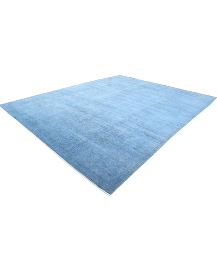 Overdye 11' 8" X 14' 7" Hand Knotted Wool Rug 11' 8" X 14' 7" (356 X 444) / Blue / Wool
