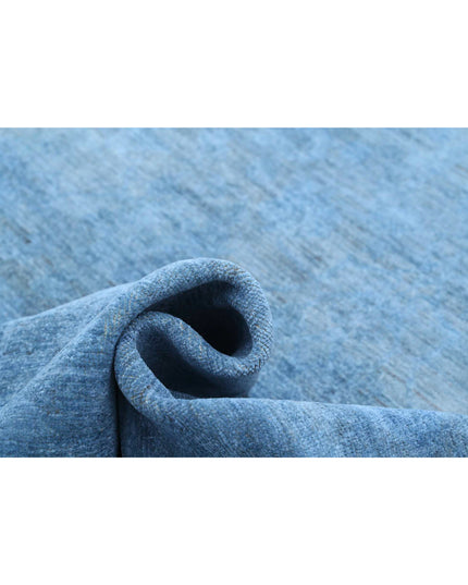 Overdye 11' 8" X 14' 7" Hand Knotted Wool Rug 11' 8" X 14' 7" (356 X 444) / Blue / Wool