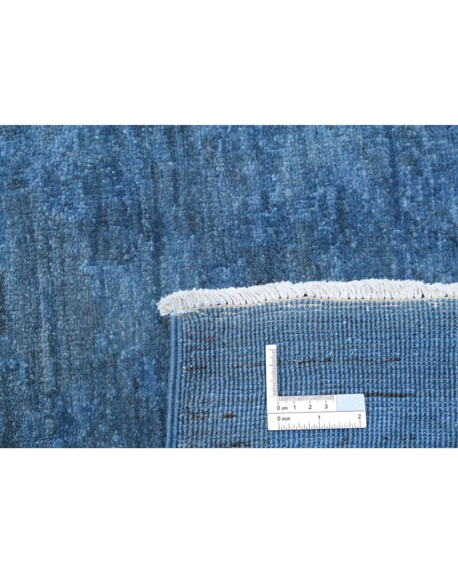 Overdye 11' 8" X 14' 7" Hand Knotted Wool Rug 11' 8" X 14' 7" (356 X 444) / Blue / Wool