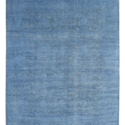 Overdye 11' 8" X 14' 7" Hand Knotted Wool Rug 11' 8" X 14' 7" (356 X 444) / Blue / Wool
