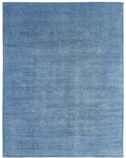Overdye 11' 8" X 14' 7" Hand Knotted Wool Rug 11' 8" X 14' 7" (356 X 444) / Blue / Wool
