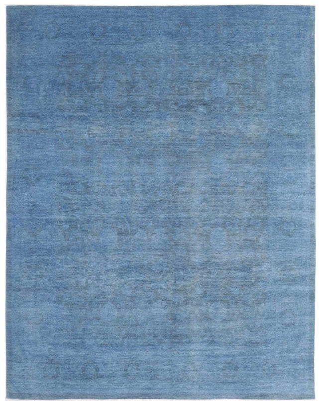 Overdye 11' 8" X 14' 7" Hand Knotted Wool Rug 11' 8" X 14' 7" (356 X 444) / Blue / Wool
