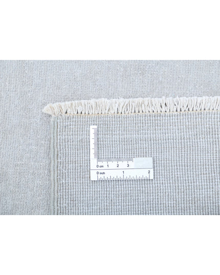 Overdye 8' 8" X 12' 0" Hand Knotted Wool Rug 8' 8" X 12' 0" (264 X 366) / Silver / Wool