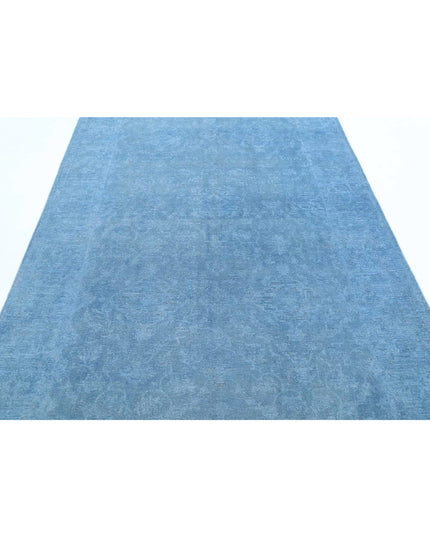 Overdye 5' 11" X 8' 10" Hand Knotted Wool Rug 5' 11" X 8' 10" (180 X 269) / Blue / Wool