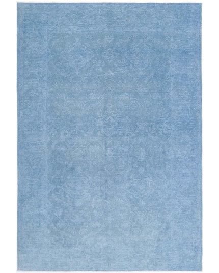 Overdye 5' 11" X 8' 10" Hand Knotted Wool Rug 5' 11" X 8' 10" (180 X 269) / Blue / Wool