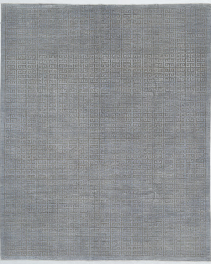 Overdye 9' 0" X 10' 10" Hand Knotted Wool Rug 9' 0" X 10' 10" (274 X 330) / Grey / Wool