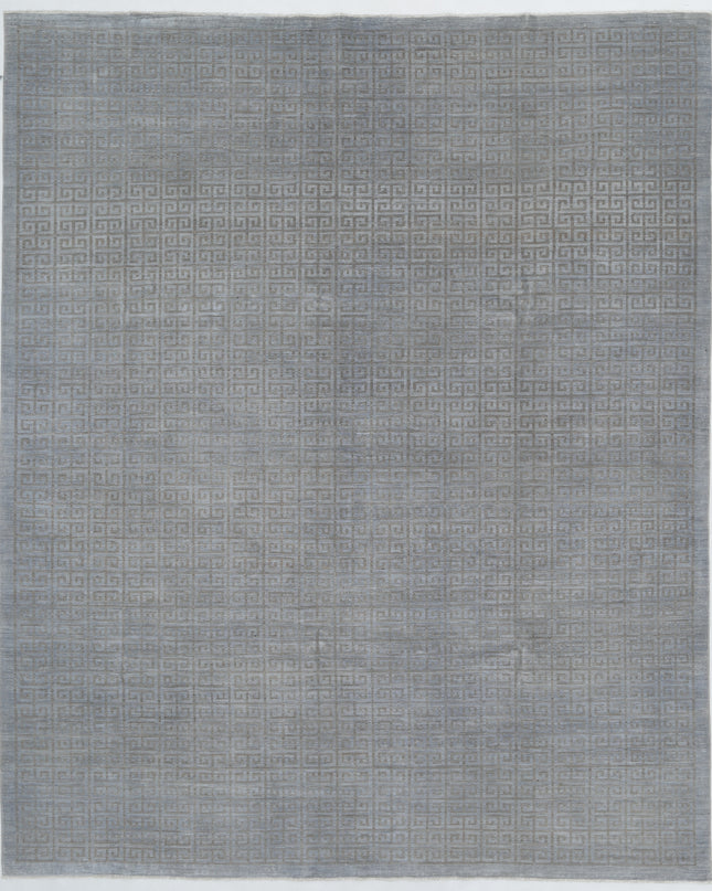 Overdye 9' 0" X 10' 10" Hand Knotted Wool Rug 9' 0" X 10' 10" (274 X 330) / Grey / Wool