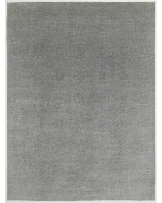 Overdye 8' 8" X 11' 8" Hand Knotted Wool Rug 8' 8" X 11' 8" (264 X 356) / Grey / Wool
