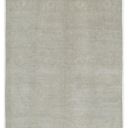Overdye 7' 8" X 9' 10" Hand Knotted Wool Rug 7' 8" X 9' 10" (234 X 300) / Grey / Wool
