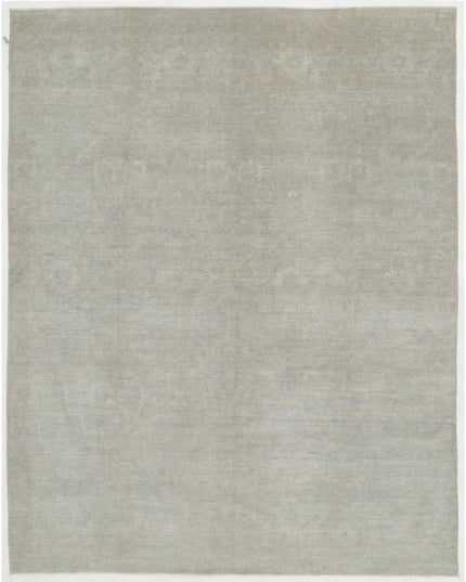 Overdye 7' 8" X 9' 10" Hand Knotted Wool Rug 7' 8" X 9' 10" (234 X 300) / Grey / Wool