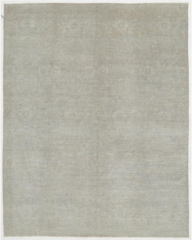 Overdye 7' 8" X 9' 10" Hand Knotted Wool Rug 7' 8" X 9' 10" (234 X 300) / Grey / Wool