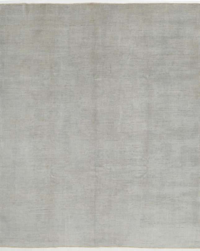 Overdye 8' 0" X 9' 5" Hand Knotted Wool Rug 8' 0" X 9' 5" (244 X 287) / Silver / Wool