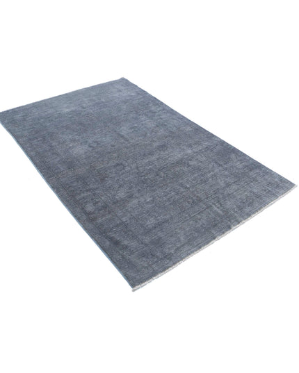 Overdye 3' 10" X 6' 0" Hand Knotted Wool Rug 3' 10" X 6' 0" (117 X 183) / Grey / Wool