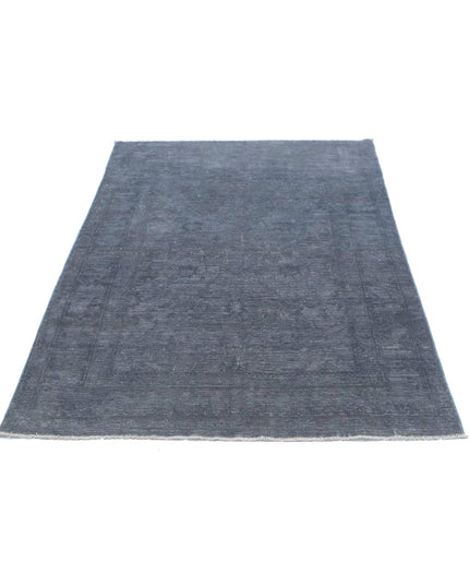 Overdye 3' 10" X 6' 0" Hand Knotted Wool Rug 3' 10" X 6' 0" (117 X 183) / Grey / Wool