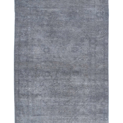 Overdye 3' 10" X 6' 0" Hand Knotted Wool Rug 3' 10" X 6' 0" (117 X 183) / Grey / Wool