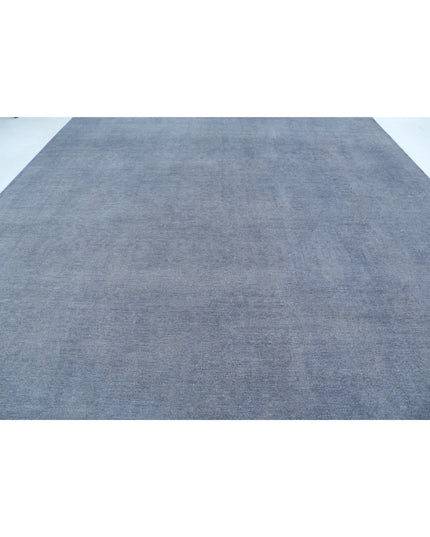 Overdye 11' 11" X 14' 11" Hand Knotted Wool Rug 11' 11" X 14' 11" (363 X 455) / Grey / Wool