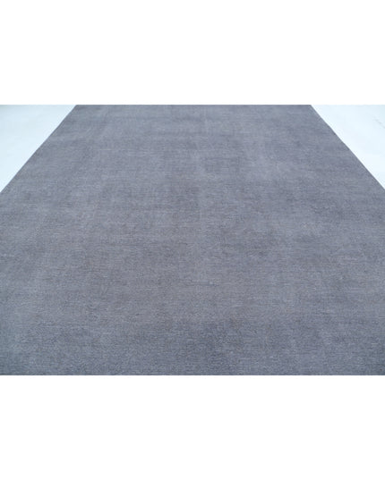 Overdye 10' 6" X 14' 7" Hand Knotted Wool Rug 10' 6" X 14' 7" (320 X 444) / Grey / Wool
