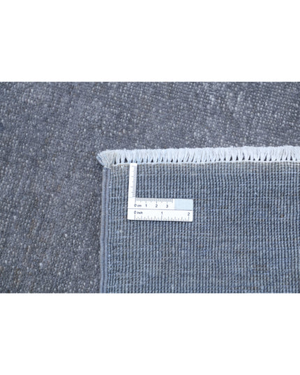 Overdye 10' 6" X 14' 7" Hand Knotted Wool Rug 10' 6" X 14' 7" (320 X 444) / Grey / Wool