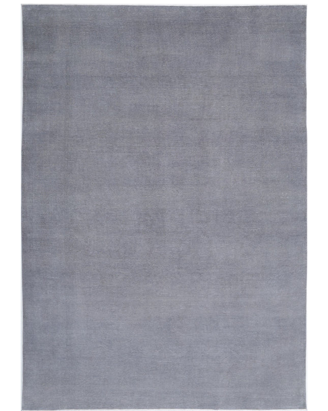 Overdye 10' 6" X 14' 7" Hand Knotted Wool Rug 10' 6" X 14' 7" (320 X 444) / Grey / Wool