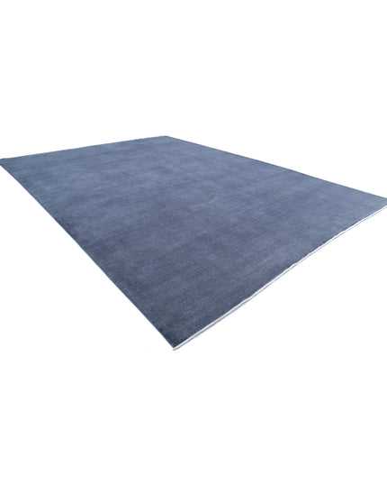 Overdye 12' 5" X 17' 3" Hand Knotted Wool Rug 12' 5" X 17' 3" (379 X 526) / Grey / Wool