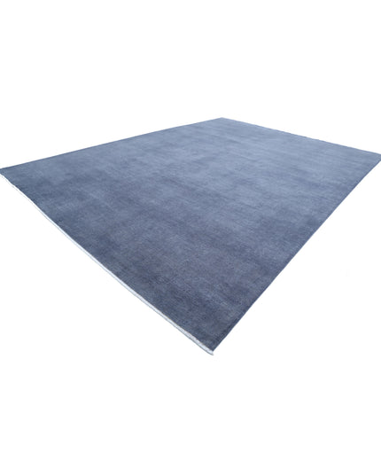 Overdye 12' 5" X 17' 3" Hand Knotted Wool Rug 12' 5" X 17' 3" (379 X 526) / Grey / Wool