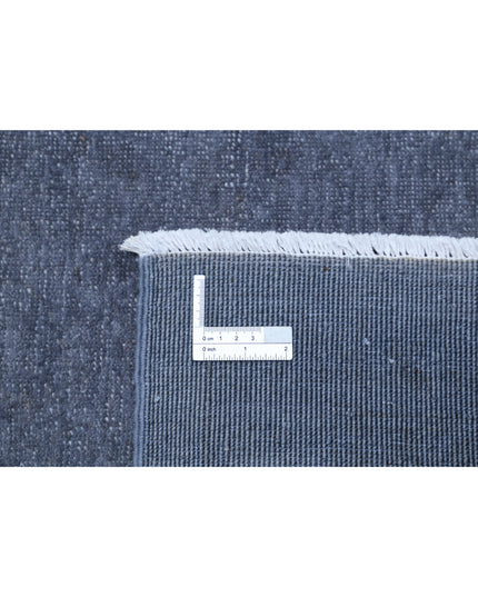 Overdye 12' 5" X 17' 3" Hand Knotted Wool Rug 12' 5" X 17' 3" (379 X 526) / Grey / Wool