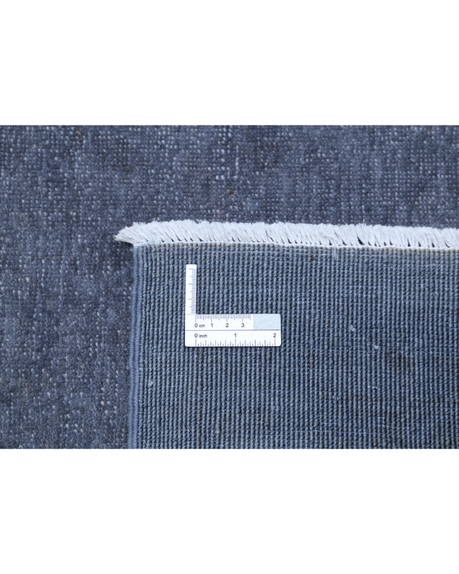 Overdye 12' 5" X 17' 3" Hand Knotted Wool Rug 12' 5" X 17' 3" (379 X 526) / Grey / Wool