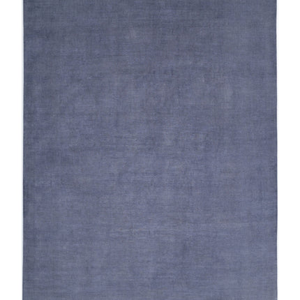 Overdye 12' 5" X 17' 3" Hand Knotted Wool Rug 12' 5" X 17' 3" (379 X 526) / Grey / Wool