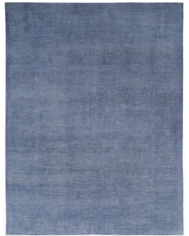 Overdye 8' 11" X 11' 9" Hand Knotted Wool Rug 8' 11" X 11' 9" (272 X 358) / Grey / Wool