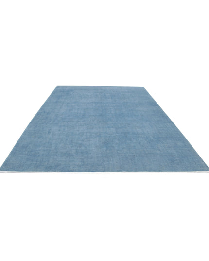 Overdye 8' 10" X 11' 8" Hand Knotted Wool Rug 8' 10" X 11' 8" (269 X 356) / Blue / Wool