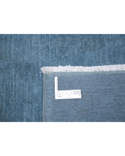 Overdye 8' 10" X 11' 8" Hand Knotted Wool Rug 8' 10" X 11' 8" (269 X 356) / Blue / Wool