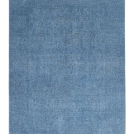 Overdye 8' 10" X 11' 8" Hand Knotted Wool Rug 8' 10" X 11' 8" (269 X 356) / Blue / Wool