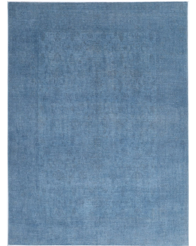 Overdye 8' 10" X 11' 8" Hand Knotted Wool Rug 8' 10" X 11' 8" (269 X 356) / Blue / Wool