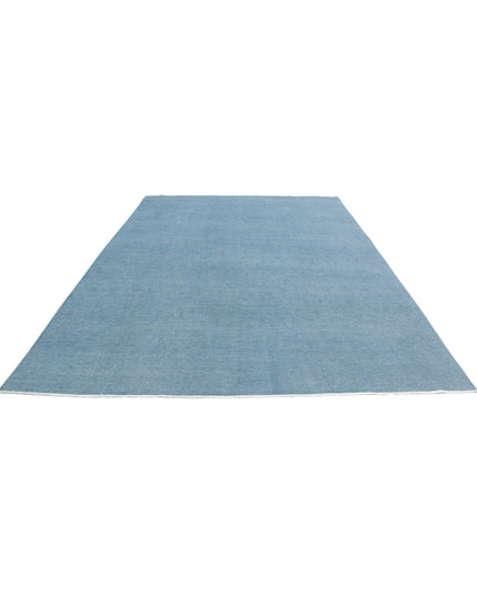 Overdye 8' 9" X 11' 9" Hand Knotted Wool Rug 8' 9" X 11' 9" (267 X 358) / Blue / Wool